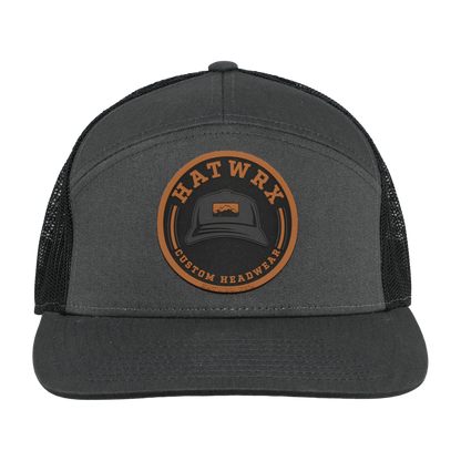 Richardson 7 Panel PVC Patch Hat - Custom Headwear | Leather, PVC, woven & embroidered patch hats online - HATWRX