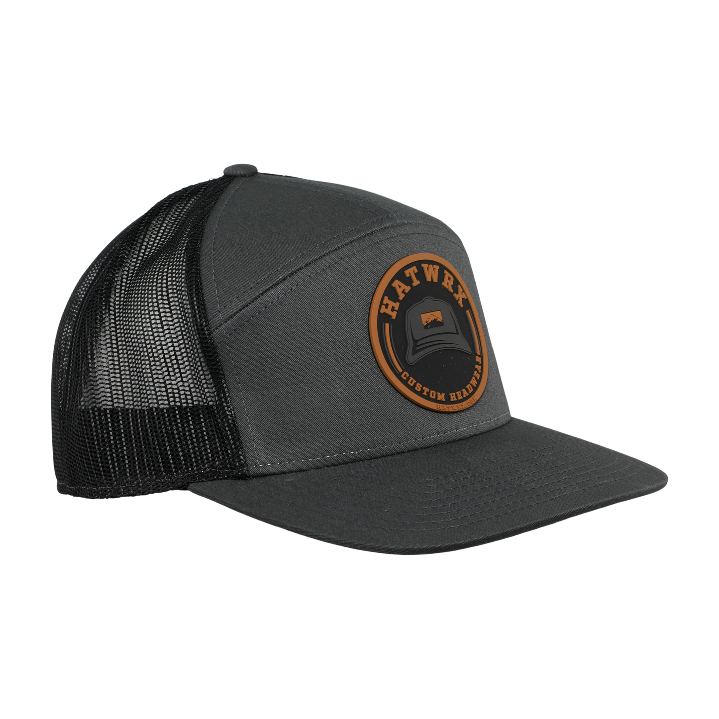 Richardson 7 Panel PVC Patch Hat - Custom Headwear | Leather, PVC, woven & embroidered patch hats online - HATWRX